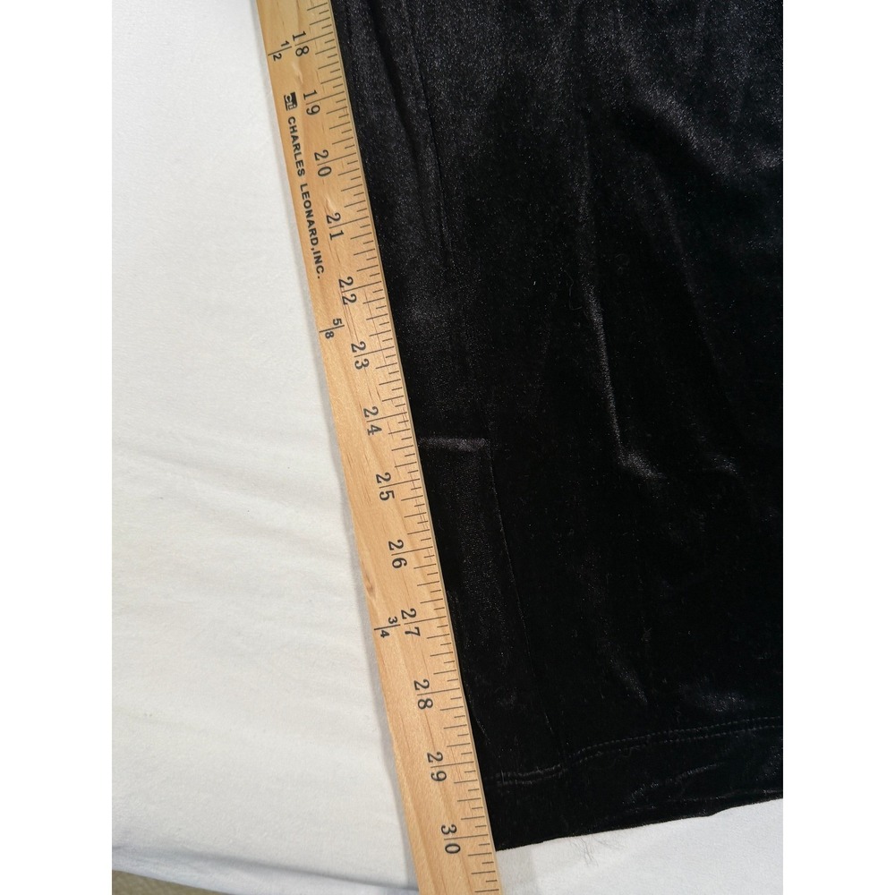 Lauren Ralph Lauren Pajama Set Women's Medium Black Velour 2 Piece Sleepwear - Picture 15 of 16
